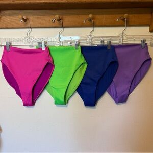 4 (!!!) EUC Left On Friday Hi-Hi swimsuit bottoms - size MEDIUM